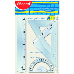 JUEGO DE GEOMETRIA MAPED 20CM