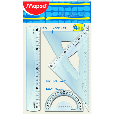 JUEGO DE GEOMETRIA MAPED 20CM