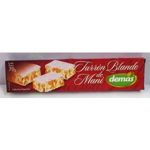 TURRON DEMAS BAÑADO CHOCOLATE 70 GRS