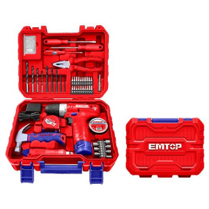 TALADRO ATORNILLADOR EMTOP CON PERCUTOR Y VALIJA 20v