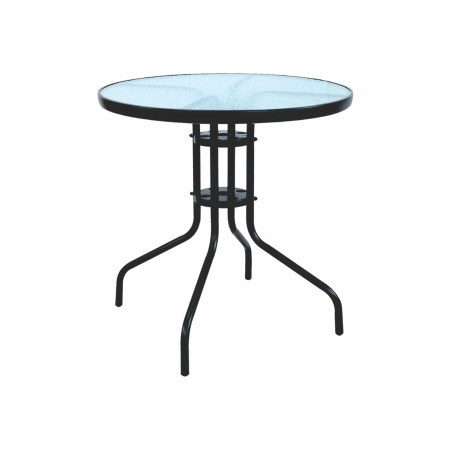 MESA DE METAL Y VIDRIO