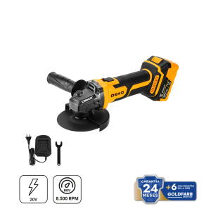 AMOLADORA ANGULAR DEKO CON BATERÍA Y CARGADOR 57534