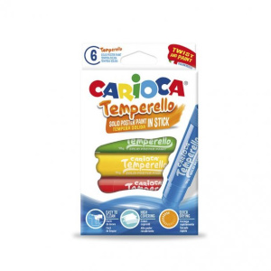 TEMPERAS ESTUCHE x 6 CLASICAS CARIOCA