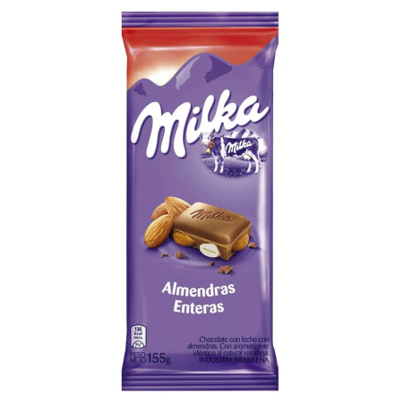 CHOCOLATE MILKA ALMENDRA 155 GR.