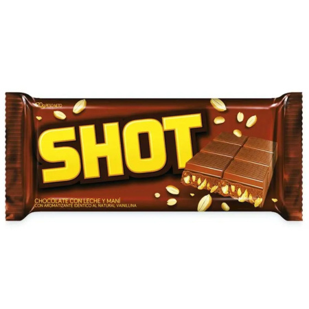CHOCOLATE SHOT CON LECHE Y MANI 170GR.