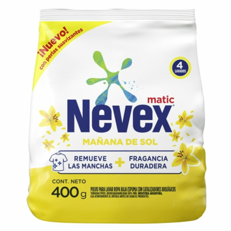 JABON EN POLVO NEVEX MATIC SOL ECO 400G