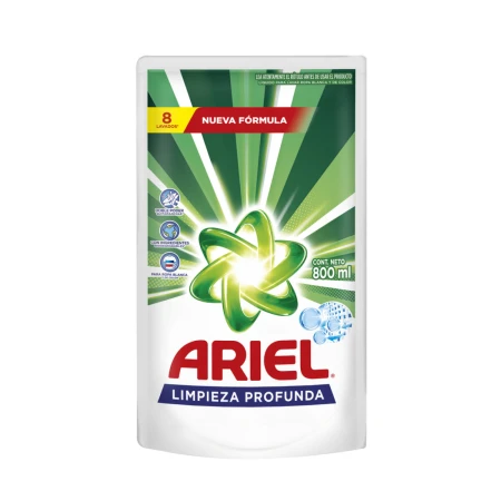 JABON LIQUIDO ARIEL CLASICO DOY PACK 800ML