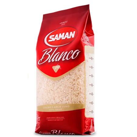 ARROZ SAMAN BLANCO 1 KG.