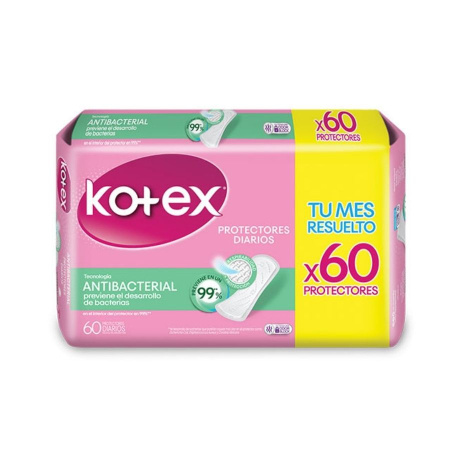 PROTECTORES KOTEX ANTIBACTERIAL X 60