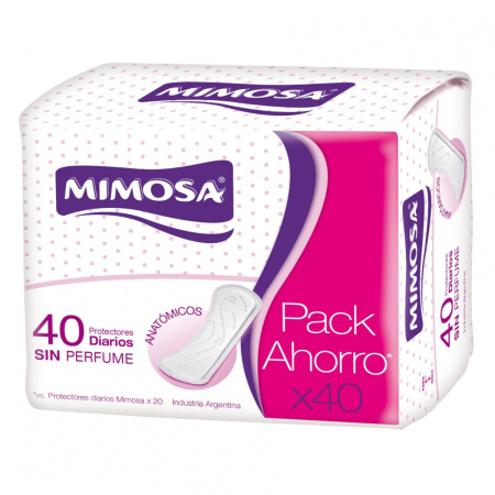PROTECTORES DIARIOS MIMOSA TRIPLE G. X 40