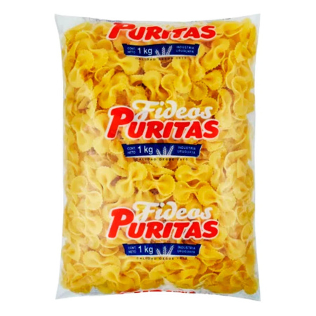 FIDEOS SEMOLADOS PURITAS MOÑAS 1 KG.