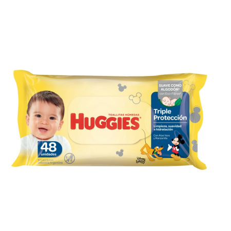 TOALLAS HÚMEDAS HUGGIES TRIPLE PROTECCION X48