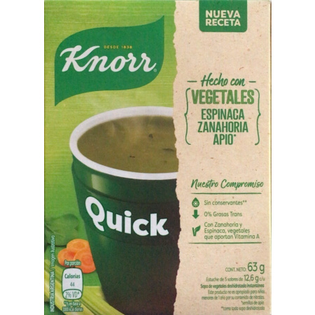 SOPA KNORR QUICK VEGETALES ESTACION X5