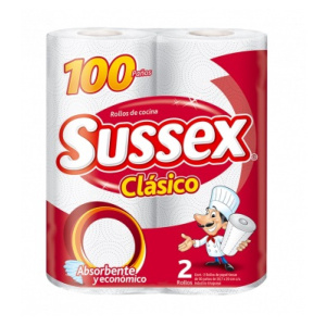 TOALLAS DE COCINA SUSSEX X2 100 HOJAS