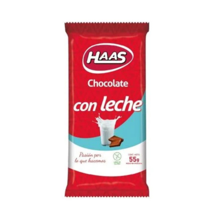 CHOCOLATE HAAS LECHE 55 GR.