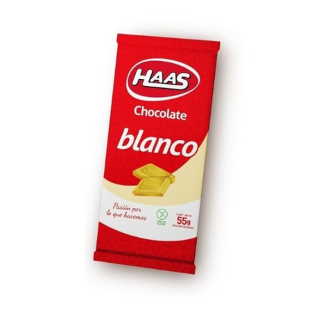 CHOCOLATE HAAS BLANCO 55 GR.