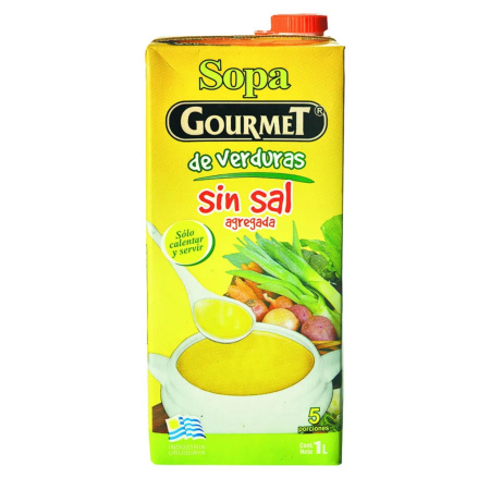 SOPA VERDURA GOURMET SIN SAL 1 L