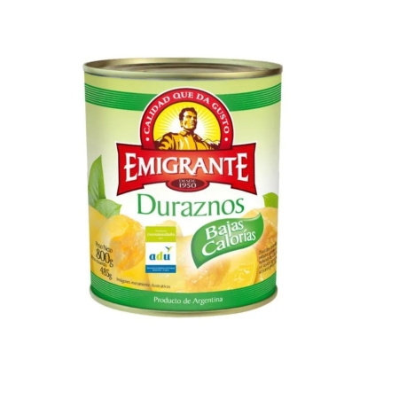 DURAZNO BAJAS CALORIAS EL EMIGRANTE 800GR