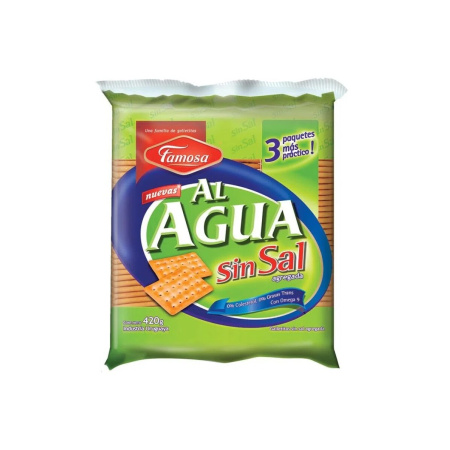 GALLETA AL AGUA SIN SAL FAMOSA 420G