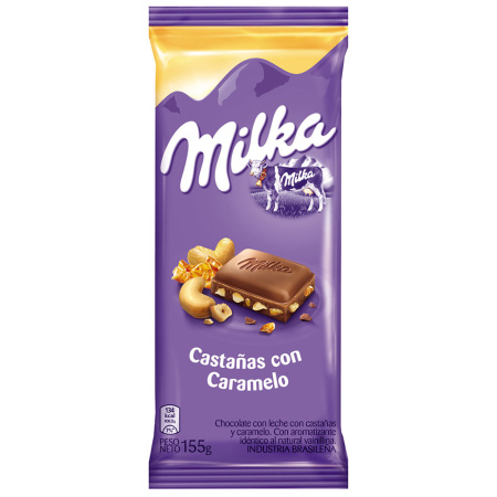CHOCOLATE MILKA CASTAÑAS/CARAMELO 155GR