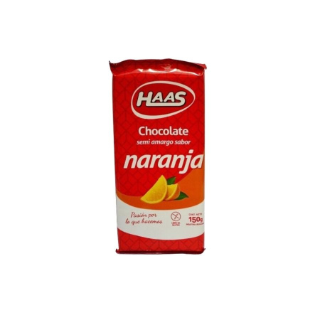 CHOCOLATE HAAS NARANJA 150 GR.
