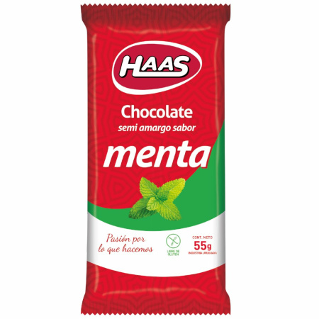 CHOCOLATE HAAS MENTA 55 GR.