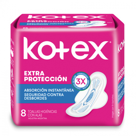 TOALLAS KOTEX NORMAL E.PROTECION X8 C/ALAS