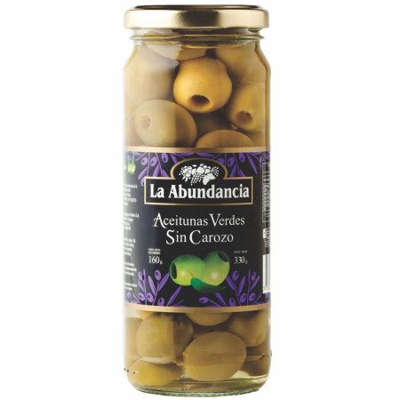 ACEITUNAS LA ABUNDANCIA SIN CAROZO FRASCO 160GR.