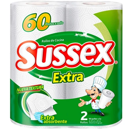 TOALLAS DE COCINA SUSSEX X2 60 PAÑOS