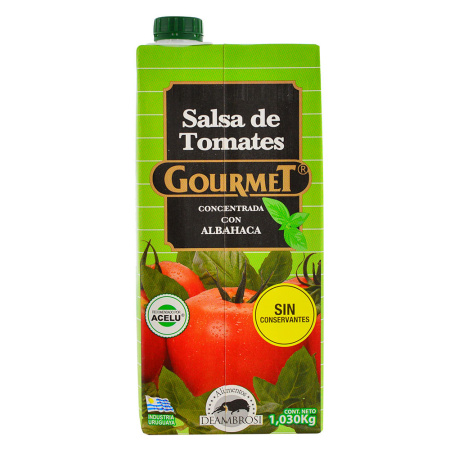 PULPA DE TOMATE CON ALBACA GOURMET 1.020GR