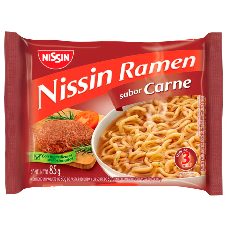PASTA INSTANTÁNEA NISSIN RAMEN CARNE
