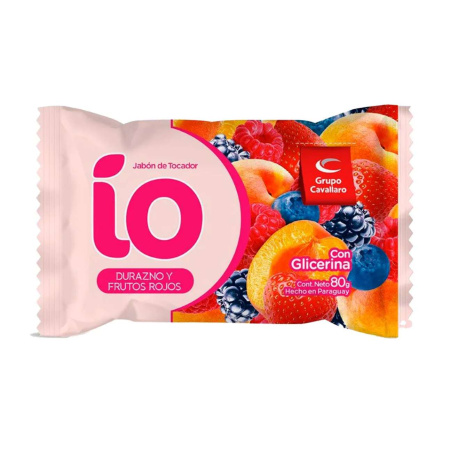 JABON TOCADOR IO DURAZNO/FRUTOS ROJOS 80GR