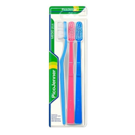 CEPILLO DENTAL PICO JENNER MEDIO PLUS X3