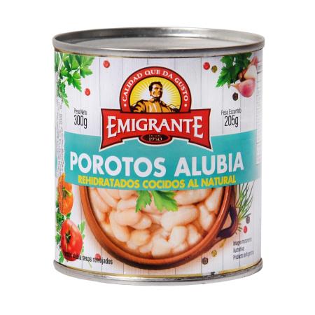 POROTOS ALUBIA BLANCO EL EMIGRANTE LATA 300G