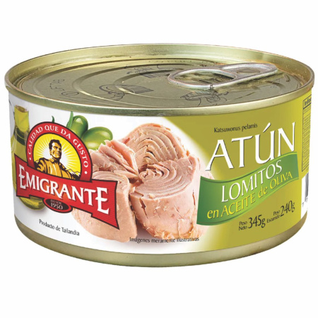 ATUN EN LOMITOS EN OLIVA EL EMIGRANTE 345GR