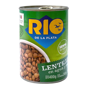 LENTEJAS RIO DE LA PLATA LATA 400 GR.