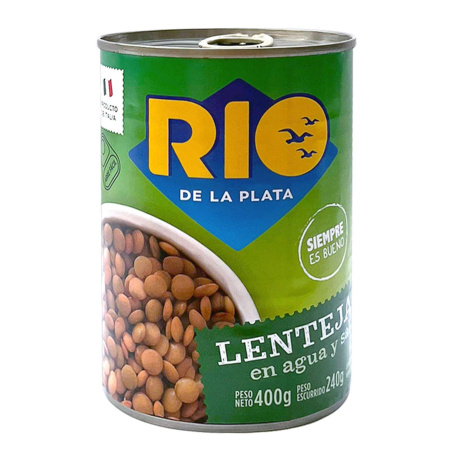 LENTEJAS RIO DE LA PLATA LATA 400 GR.