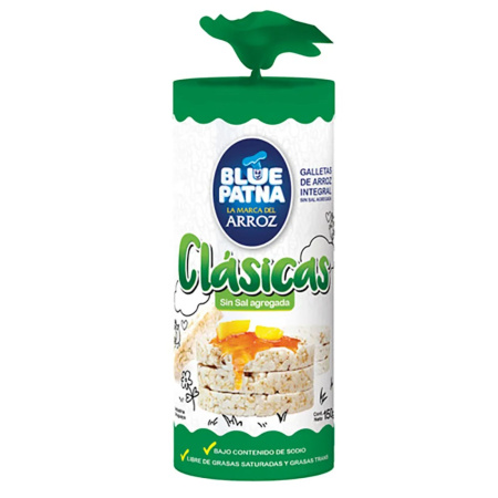 GALLETA DE ARROZ BLUE PATNA SIN SAL 150GR