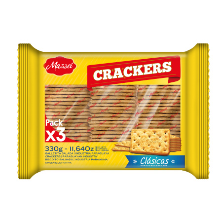 GALLETA CRACKER TRIPACK CLASICAS 330GR MAZZEI