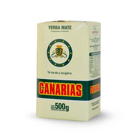 YERBA CANARIAS CON TE VERDE Y GENJIBRE 500GR