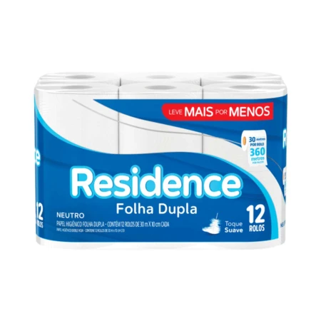 PAPEL HIGIENICO RESIDENCE X12 30 MT DOBLE HOJA
