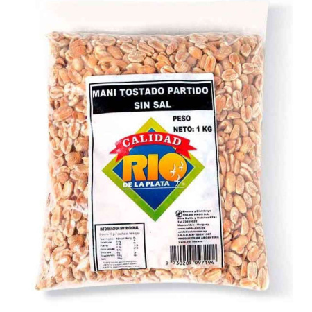 MANI TOSTADO SIN SAL RIO DE LA PLATA 500GR