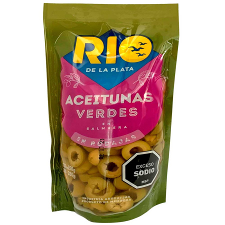 ACEITUNAS EN RODAJAS RIO DE LA PLATA DOY PACK 300GR