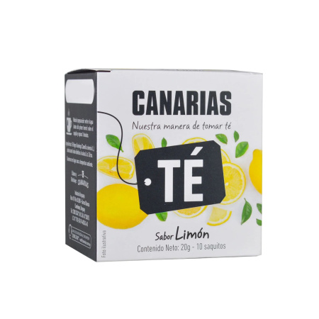 TE NEGRO CANARIAS SABOR LIMON X 10