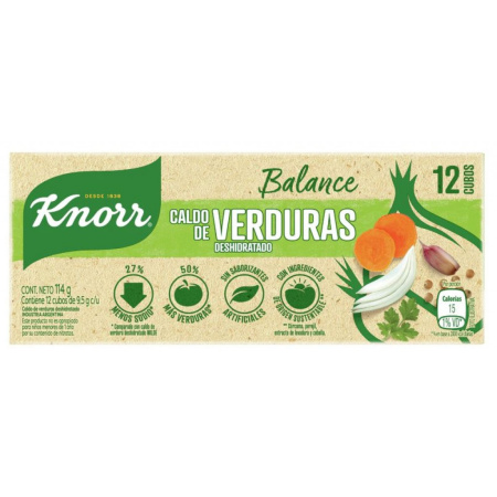 CALDOS KNORR BALANCE VERDURA X 12