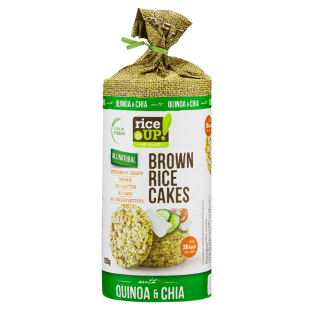 GALLETA DE ARROZ QUINOA-CHIA RICE-UP 120