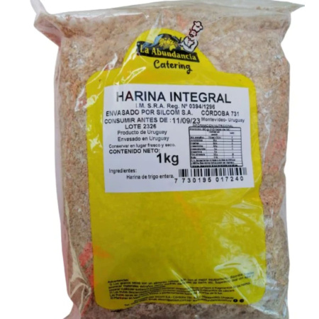 HARINA INTEGRAL LA ABUNDANCIA 1 KG.