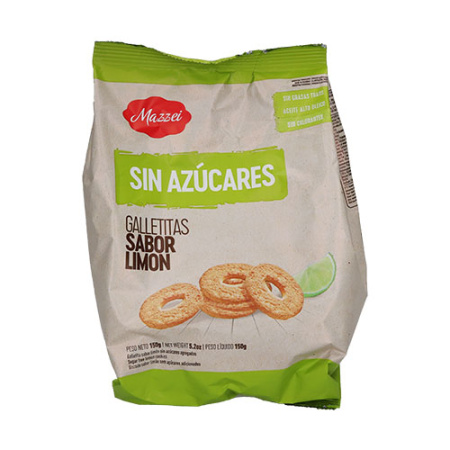 GALLETA ANILLOS SIN AZUCAR LIMON MAZZEI 150GR