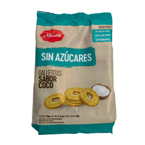 GALLETA ANILLOS SIN AZUCAR COCO MAZZEI 150GR