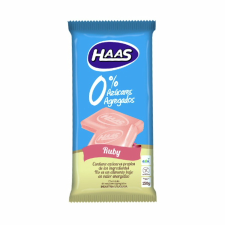 CHOCOLATE HASS 0% AZUCAR RUBY 150GR.